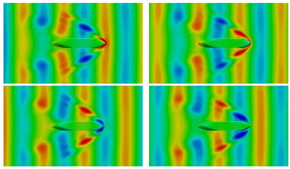 Wave pattern in a regular wave